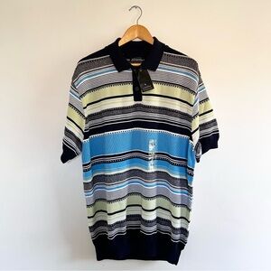 Vintage Cooper 3D striped polo shirt short sleeve